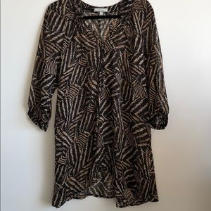 Chiffon safari patterned tunic
